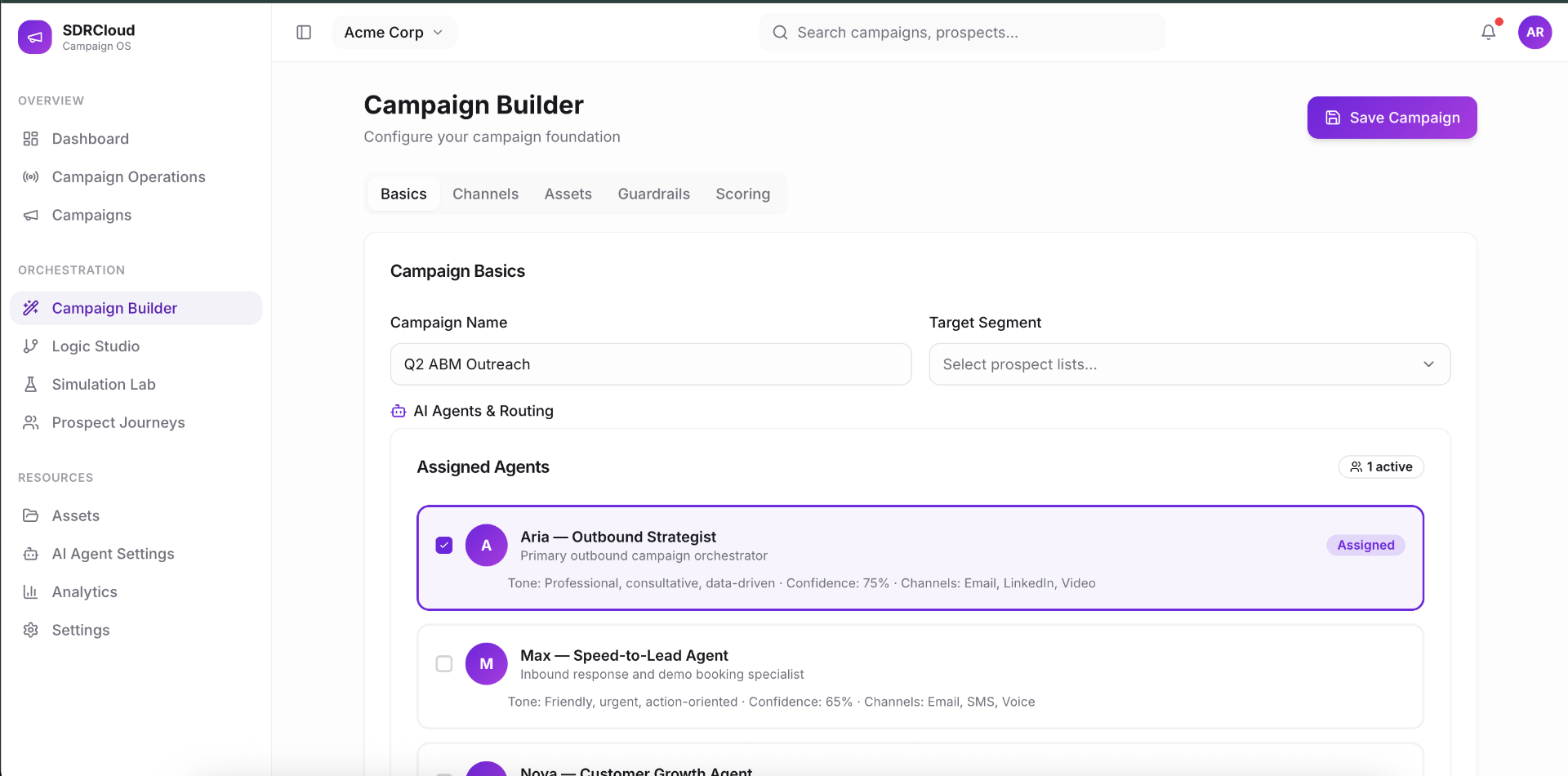 The SDRCloud Asset Factory: A deterministic architecture that transforms intent signals into 1:1 buyer experiences without manual improvisation.